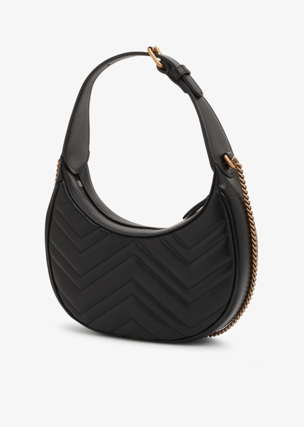 Gucci GG Marmont half moon shaped mini bag for Women Black in UAE Level Shoes
