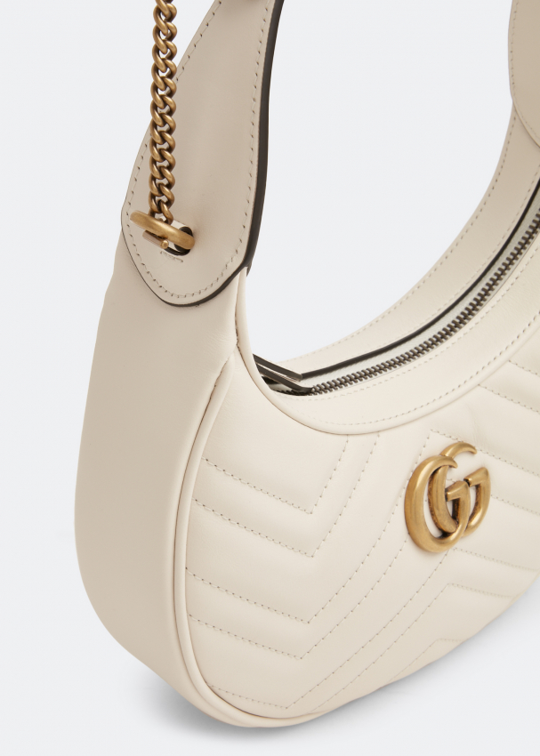 Gucci GG Marmont half-moon-shaped mini bag for Women - White in UAE ...
