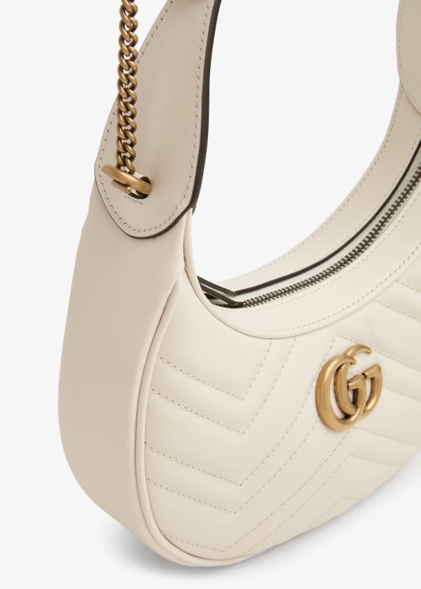 Gucci GG Marmont half-moon-shaped mini bag for Women - White in UAE ...