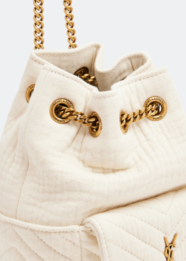 Saint Laurent Joe Mini Bucket Bag For Women - White In Uae | Level Shoes