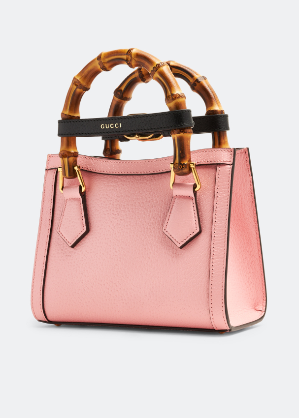Gucci Diana mini bag with bamboo in pink leather