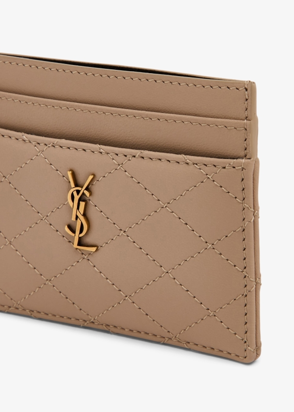 Saint Laurent Gaby card case for Women Beige in UAE Level Shoes