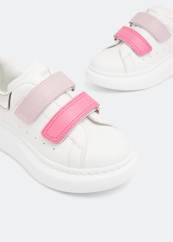 Alexander McQueen White & Silver Logo Trainers | Junior Couture USA