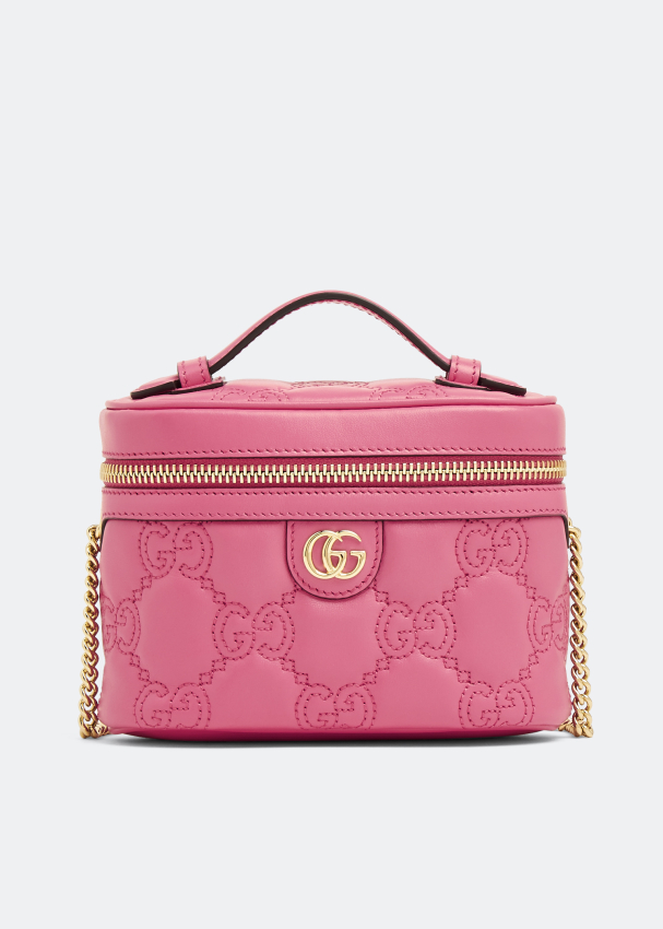 MATELASSÉ TOP HANDLE BAG 31 IN BLACK EMBOSSED CALFSKIN GOLD HARDWARE