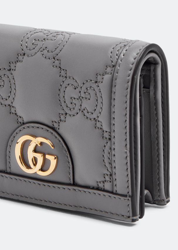 Gucci GG Matelasse card case wallet for Women Grey in UAE Level Shoes
