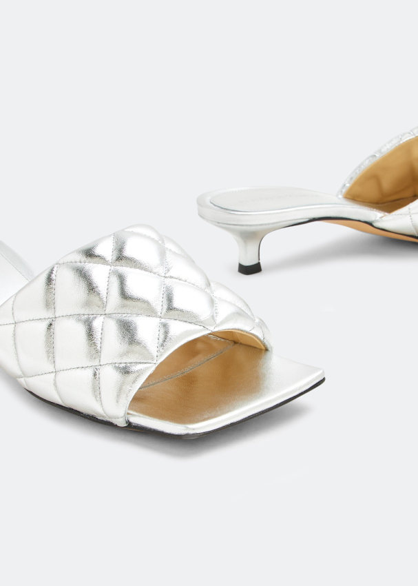 Bottega Veneta Padded mules for Women - Silver in Qatar