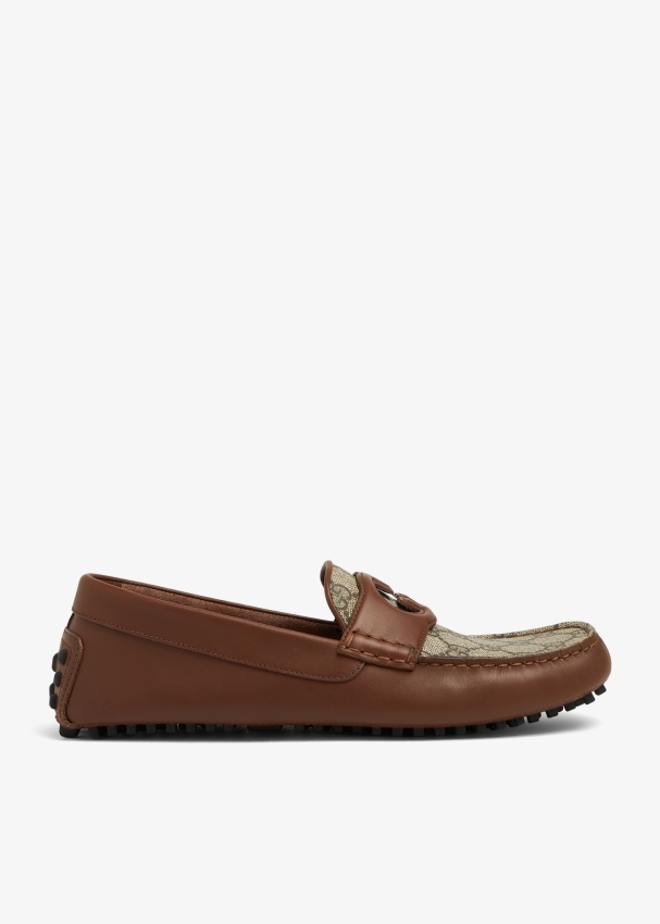 Gucci Interlocking G drivers for Men Brown in UAE Level Shoes