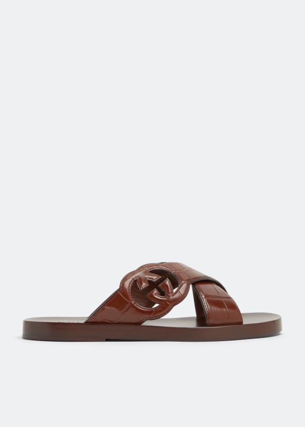 Gucci Blondie Medallion Thong Sandals | Neiman Marcus