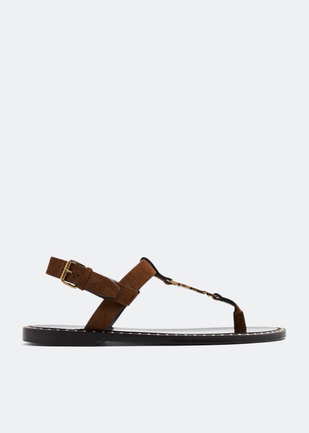 Saint Laurent Cassandra sandals for Men Brown in UAE Level Shoes