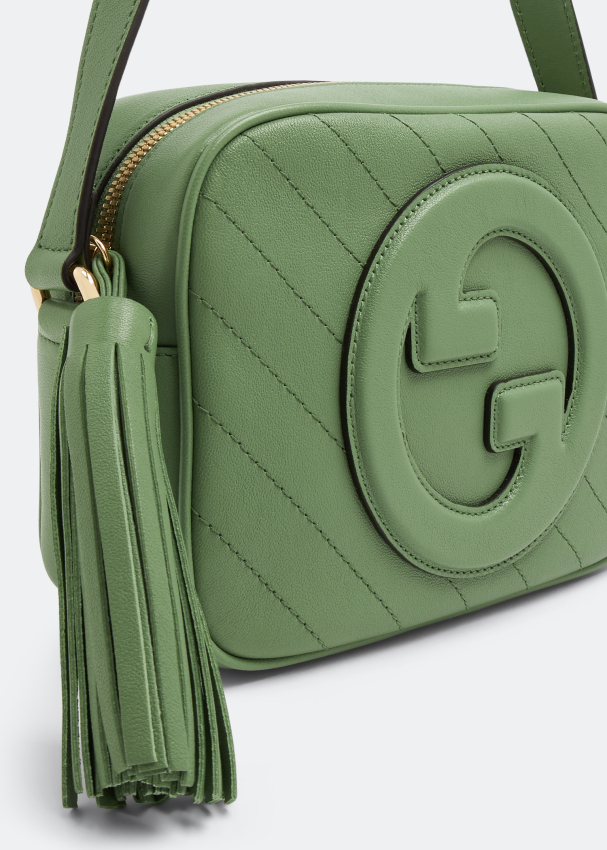 Gucci: Green Interlocking G Blondie Shoulder Bag