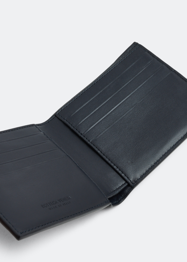 Bottega Veneta Intrecciato bi fold wallet for Men Blue in UAE