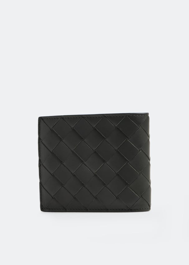 Bottega Veneta Black Intrecciato Leather Men's Long Wallet