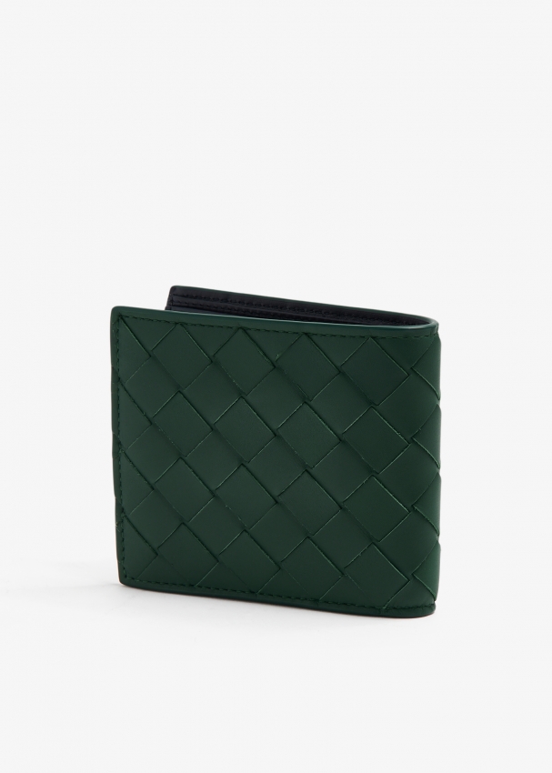 Bottega Veneta Intrecciato bi-fold wallet for Men - Green in Kuwait ...