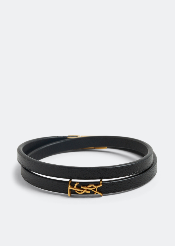 Shop Saint Laurent OPYUM OPYUM BRACELET IN SMOOTH LEATHER AND METAL  (7088150IH0E1000) by E&Sショップ | BUYMA