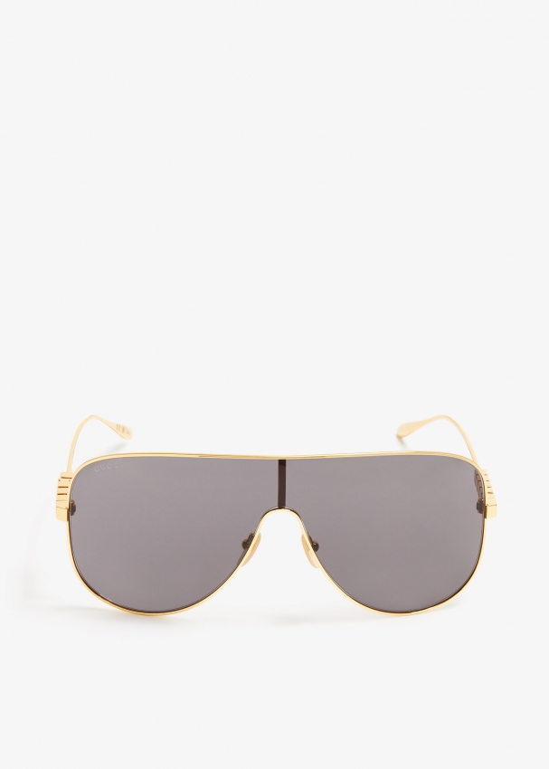 Gucci women's gold aviator sunglasses online