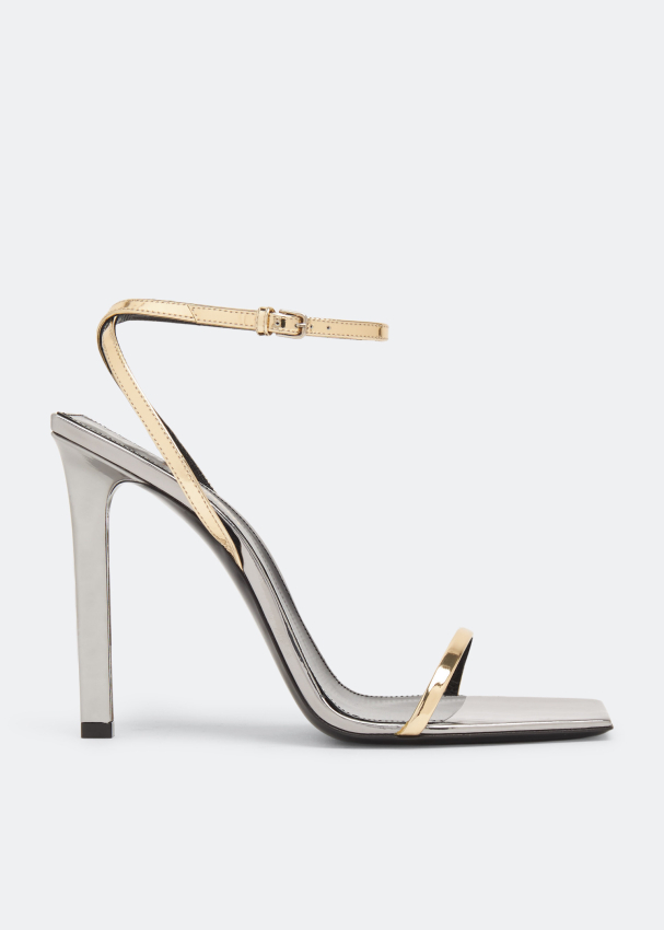 Saint Laurent Pam sandals for Women - Metallic in UAE | Level Shoes