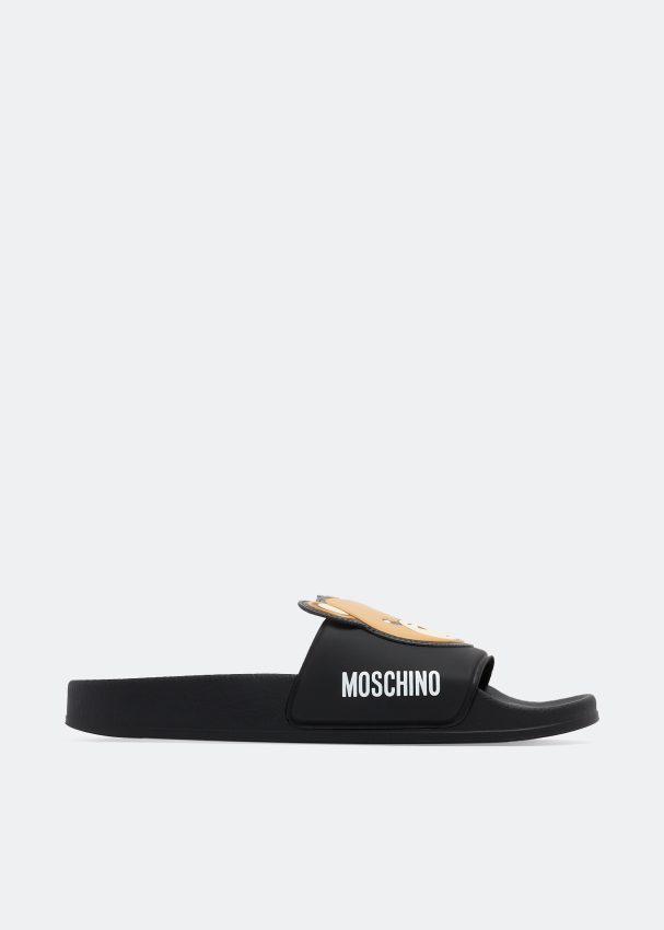 Moschino black slides 2025