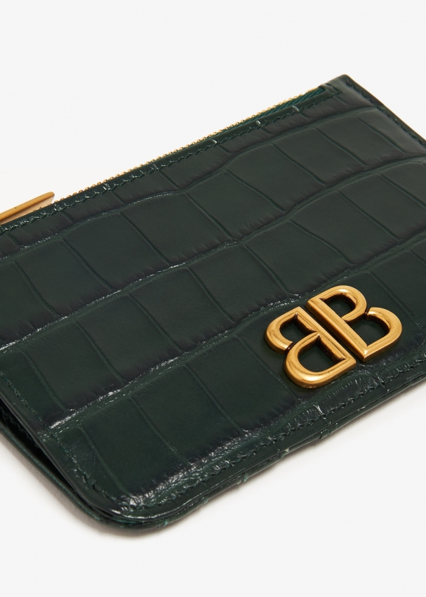 Balenciaga Monaco long coin card holder for Women Green in UAE