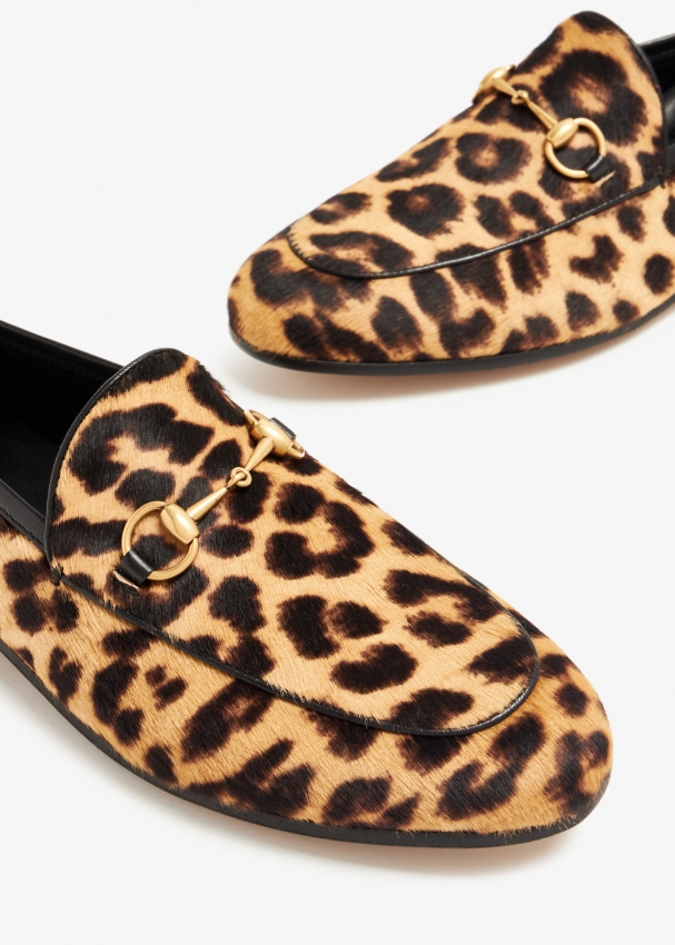 Gucci cheetah loafers cheap