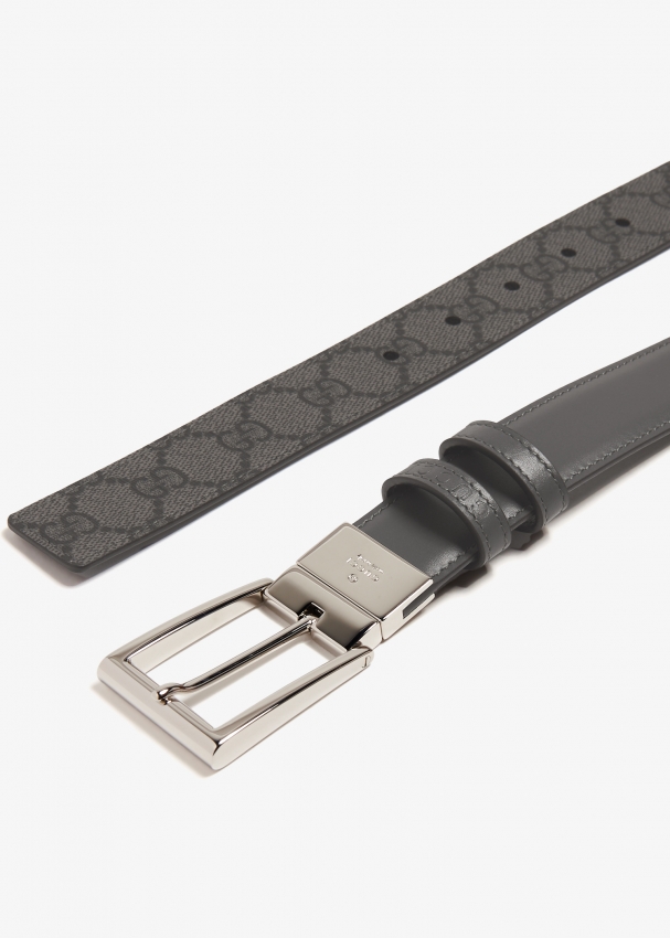 Gucci Rectangular buckle reversible belt for Men Grey in UAE