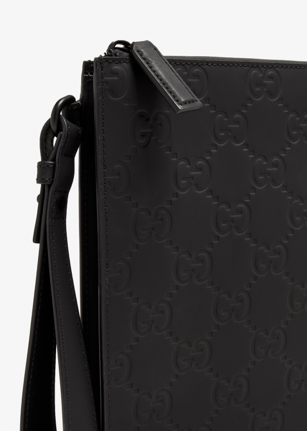 Gucci GG rubber effect pouch for Men Black in KSA Level Shoes