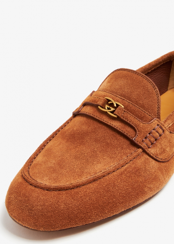 Gucci orange outlet loafers
