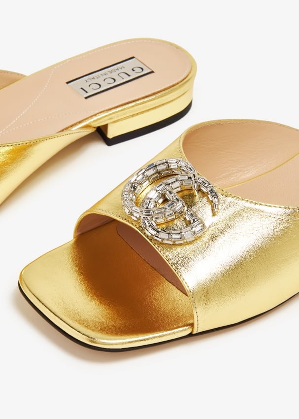 Gucci Harlow sandals for Women Gold in UAE Level Shoes