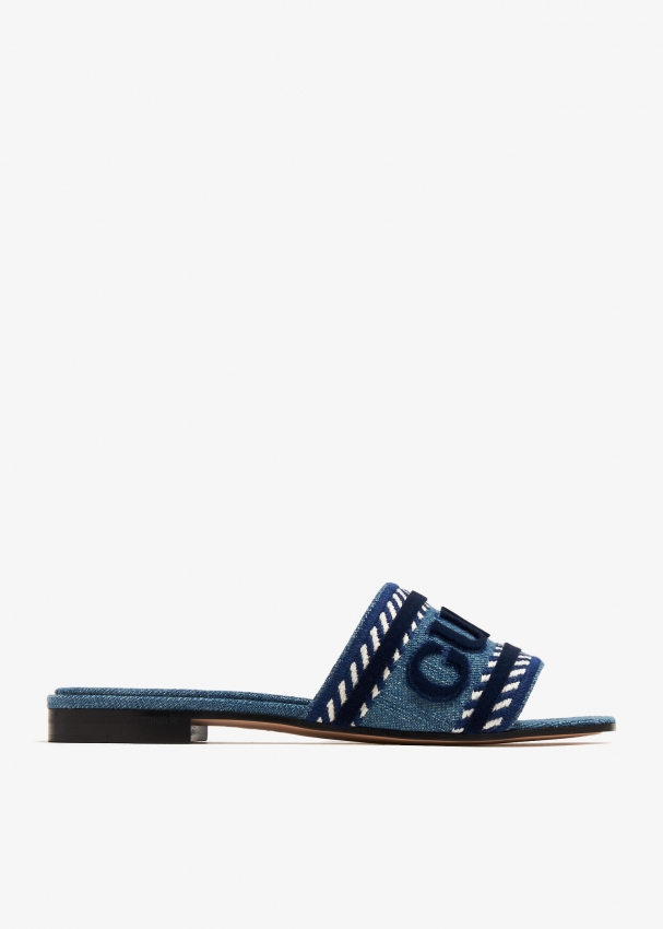Gucci embroidered sandals shop
