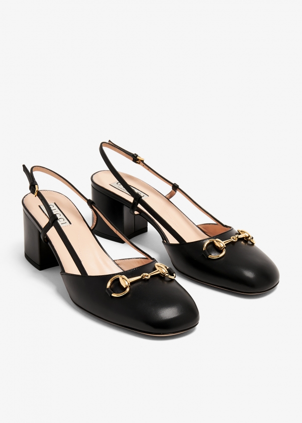 Gucci leather pump with 2025 bow