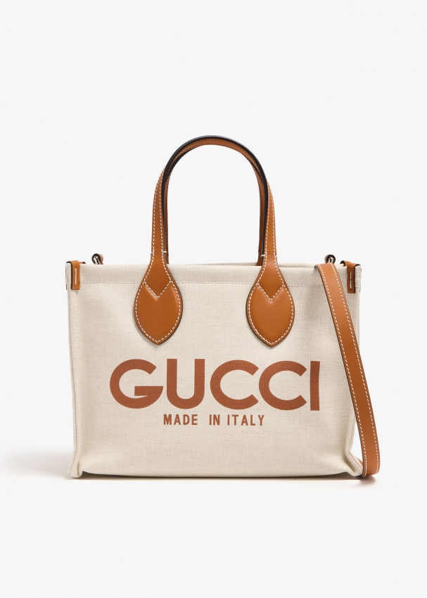 Gucci small eden canvas tote shop