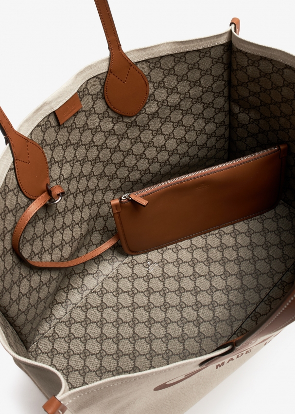 Gucci large canvas tote top