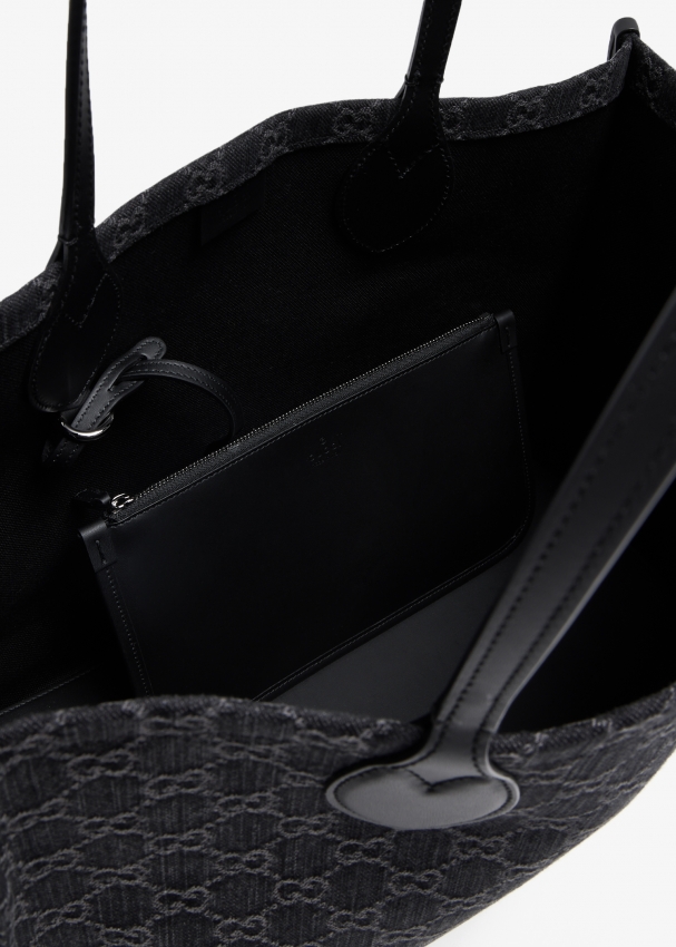 Gucci black canvas hotsell tote