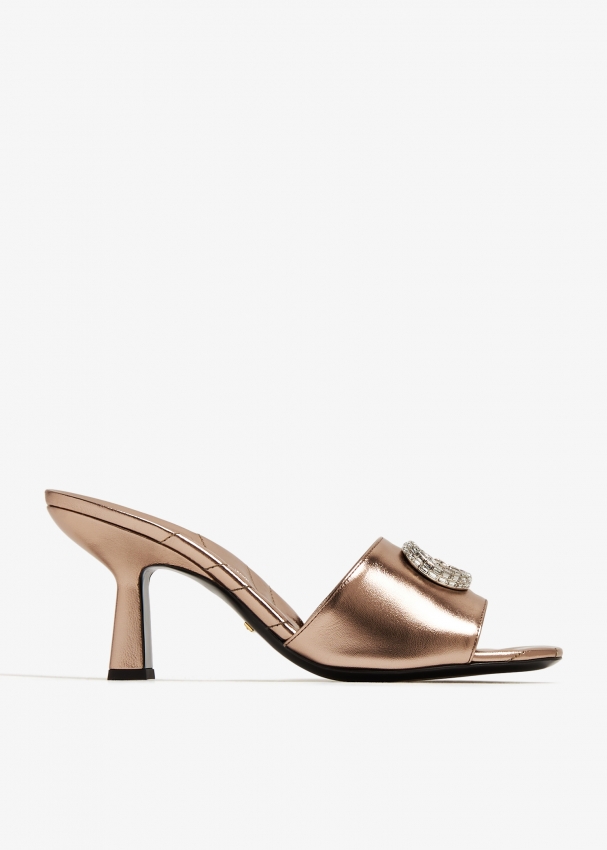 Gucci marmont peep toe mule store