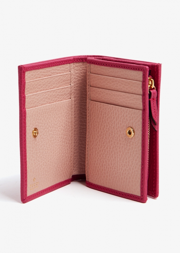 Gucci pink small discount gg marmont wallet