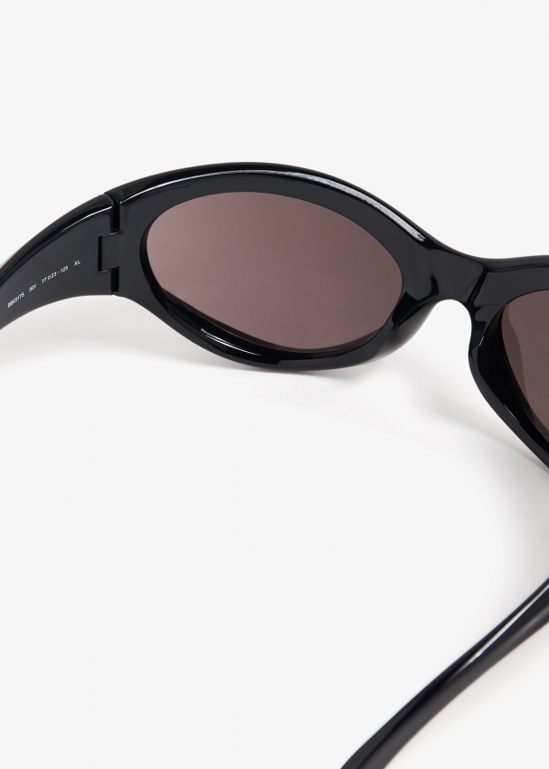 Balenciaga Dynamo round sunglasses for Men Black in UAE Level
