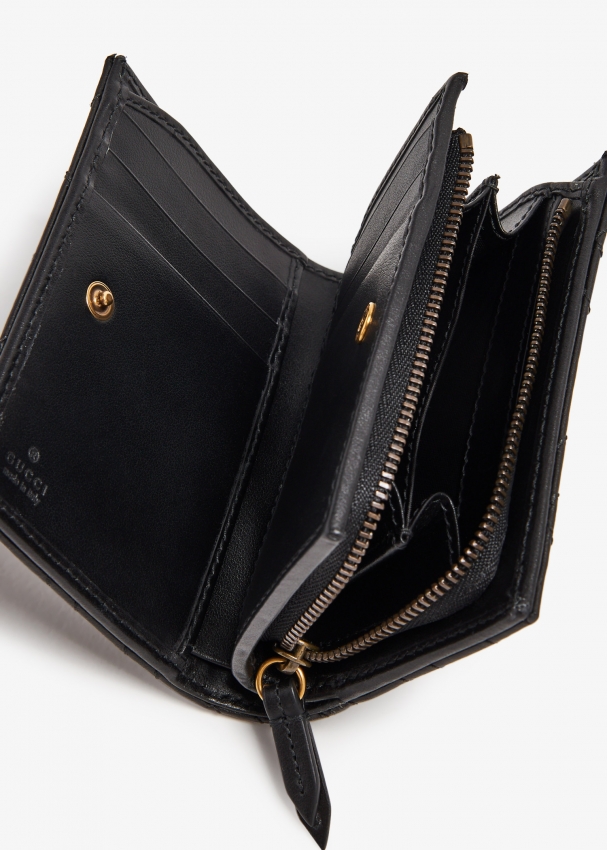 Gucci black small gg marmont wallet hotsell