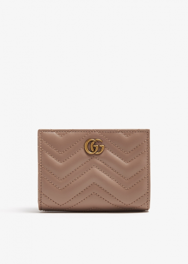 Gucci GG Marmont matelasse card case for Women Grey in KSA Level Shoes