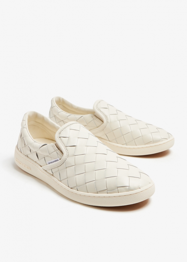 Mens white slip on dress discount shoes