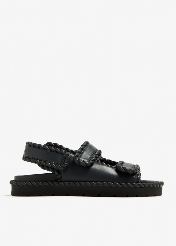 Fashion blue patchwork new arrivals buckle flat sandal