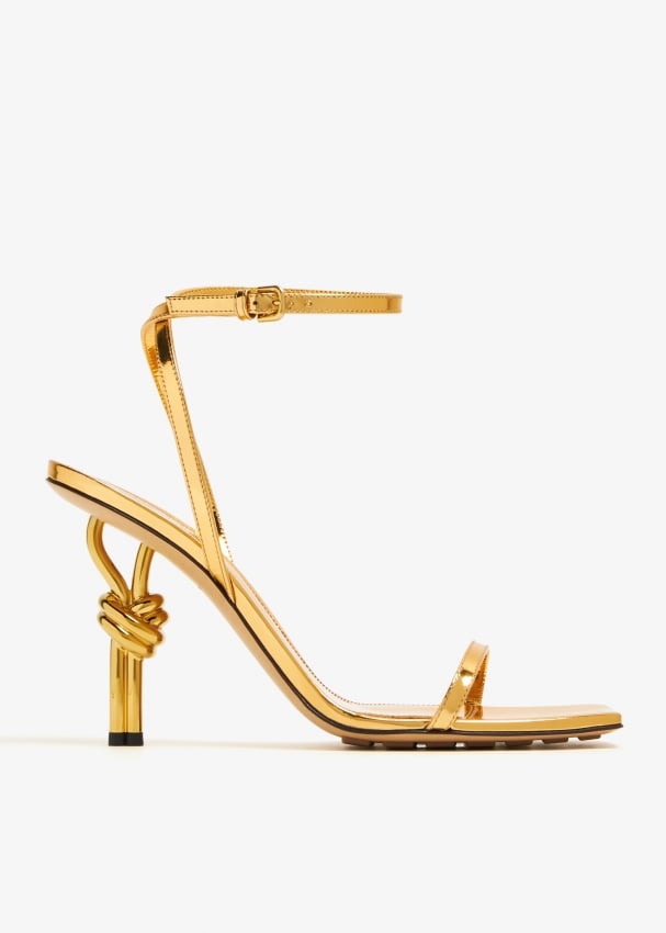 Bottega Veneta Knot sandals for Women - Gold in UAE | Level Shoes