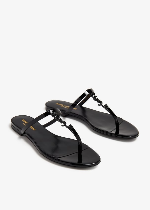 Ysl black slides store