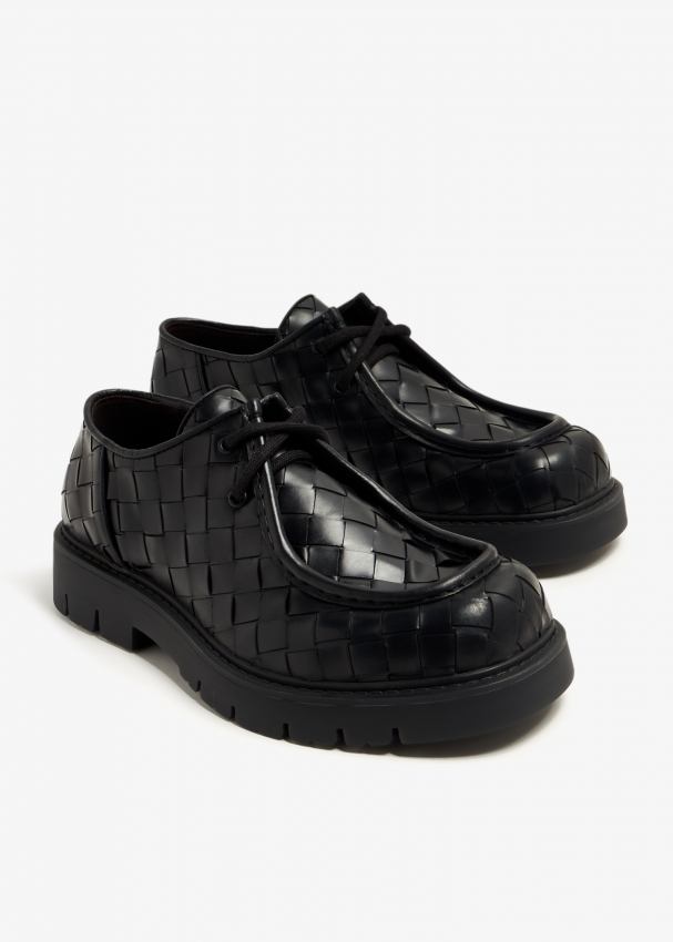 Bottega Veneta Haddock lace up shoes for Men Black in Bahrain Level Shoes