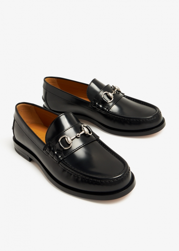 Mens black sales gucci dress shoes