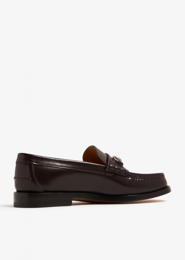 Mens gucci patent leather loafers sales
