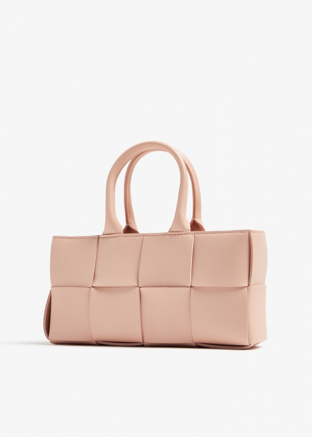 Bottega Veneta - Arco 29 Storm Blue Woven Leather Small