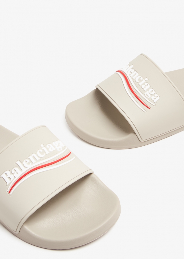 Balenciaga Pool slides for Men Beige in UAE Level Shoes