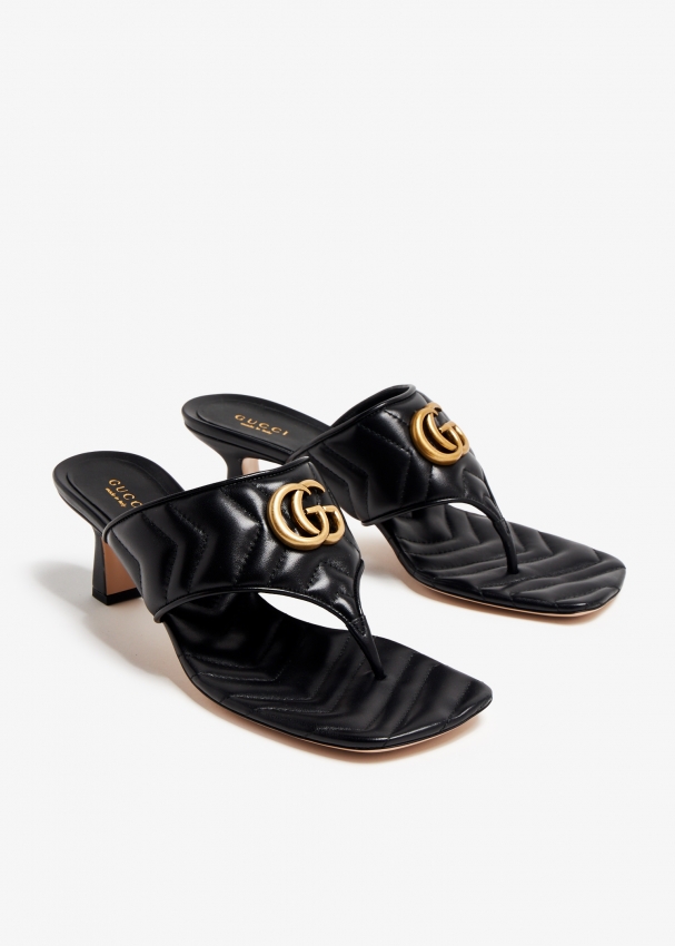 Leather thong sandal clearance with double g