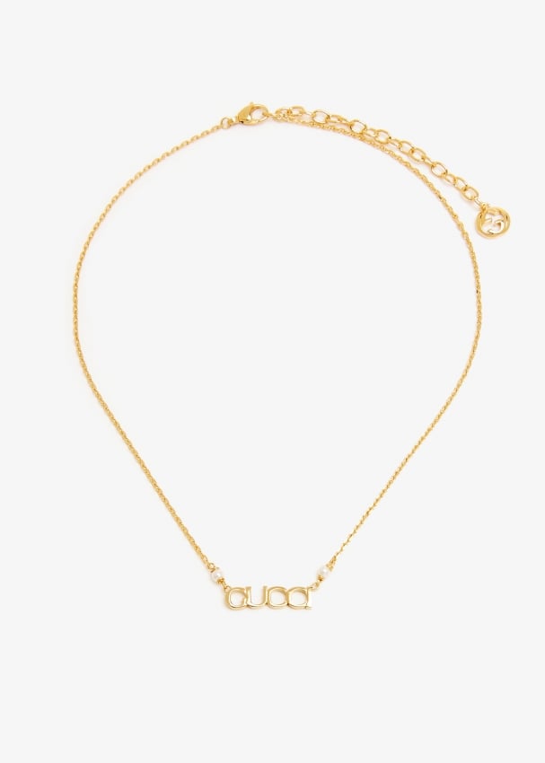 Gucci GUCCI letter necklace for Women Gold in Bahrain Level Shoes