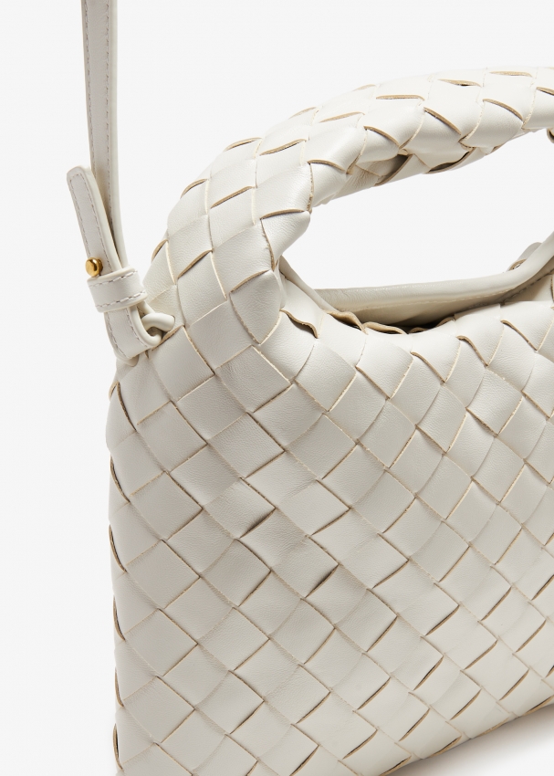 White best sale bottega bag