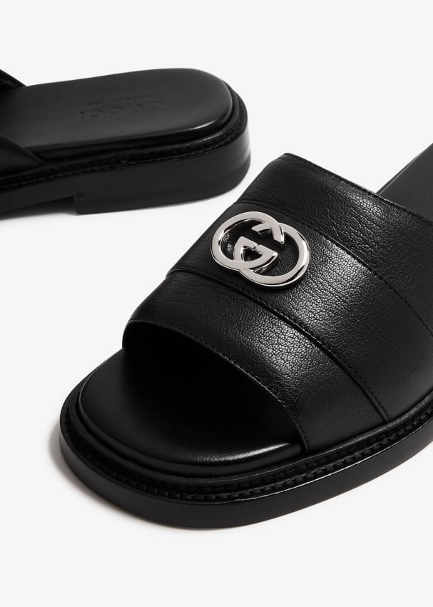 Gucci slides clearance leather